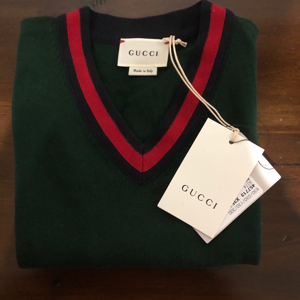 Gucci Children’s cotton sweater with Web
